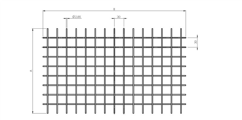 730301 - Electro-welded safety mesh, 30×30 mm square, wire Ø 2.85 mm / Security panels / Accessories for structures and protections / Products / Alutec | Profili in alluminio, sistemi di trasporto e automazione industriale - Alutec Group 730301 - Electro-welded safety mesh, 30×30 mm square, wire Ø 2.85 mm / Security panels / Accessories for structures and protections / Products / Alutec | Profili in alluminio, sistemi di trasporto e automazione industriale - Alutec Group