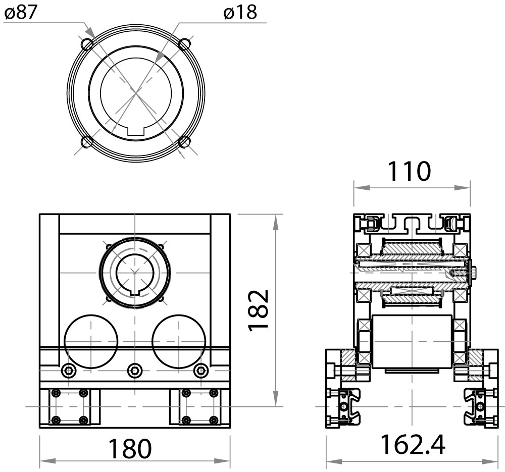 M08290P - Antriebseinheit mit Schlitten für M08250P / Lineareinheiten mit Zwischensteuerung / Lineare Laufsysteme / Produkte / Alutec | Profili in alluminio, sistemi di trasporto e automazione industriale - Alutec Group M08290P - Antriebseinheit mit Schlitten für M08250P / Lineareinheiten mit Zwischensteuerung / Lineare Laufsysteme / Produkte / Alutec | Profili in alluminio, sistemi di trasporto e automazione industriale - Alutec Group