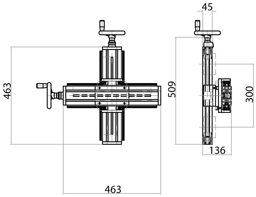 042004PC - Posizionatore lineare a due assi con pattini e guide / Posizionatori lineari / Sistemi lineari di scorrimento / Prodotti / Alutec | Profili in alluminio, sistemi di trasporto e automazione industriale - Alutec Group 042004PC - Posizionatore lineare a due assi con pattini e guide / Posizionatori lineari / Sistemi lineari di scorrimento / Prodotti / Alutec | Profili in alluminio, sistemi di trasporto e automazione industriale - Alutec Group