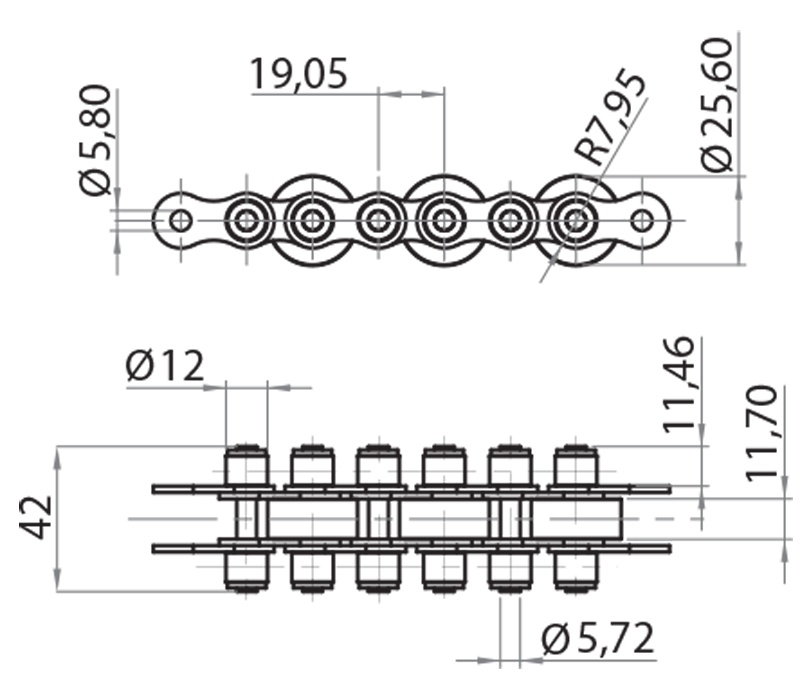 939903-28D - Catena 3/4" tripla con rullo folle / Trasporto ad accumulo catena 3/4" / Trasporto ad accumulo, rulliere / Prodotti / Alutec | Profili in alluminio, sistemi di trasporto e automazione industriale - Alutec Group 939903-28D - Catena 3/4" tripla con rullo folle / Trasporto ad accumulo catena 3/4" / Trasporto ad accumulo, rulliere / Prodotti / Alutec | Profili in alluminio, sistemi di trasporto e automazione industriale - Alutec Group