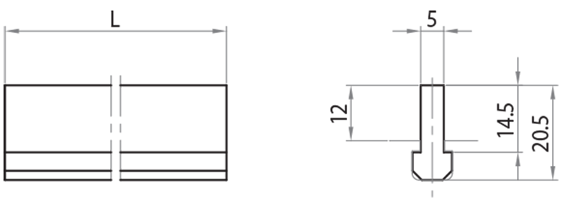 700520 - Profili per scorrimento e battute / Accessori di finitura e profili di scorrimento / Accessori per strutture e protezioni / Prodotti / Alutec | Profili in alluminio, sistemi di trasporto e automazione industriale - Alutec Group 700520 - Profili per scorrimento e battute / Accessori di finitura e profili di scorrimento / Accessori per strutture e protezioni / Prodotti / Alutec | Profili in alluminio, sistemi di trasporto e automazione industriale - Alutec Group