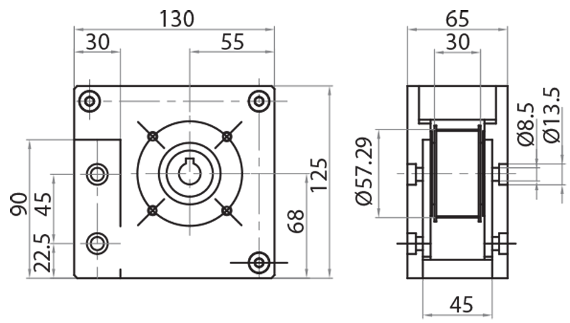 804525 - Testata di traino per 810025 e 810025P / Unità lineari motorizzabili / Sistemi lineari di scorrimento / Prodotti / Alutec | Profili in alluminio, sistemi di trasporto e automazione industriale - Alutec Group 804525 - Testata di traino per 810025 e 810025P / Unità lineari motorizzabili / Sistemi lineari di scorrimento / Prodotti / Alutec | Profili in alluminio, sistemi di trasporto e automazione industriale - Alutec Group