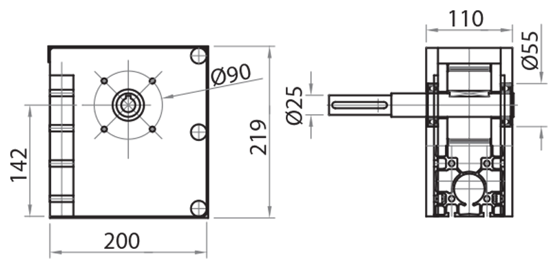 809052 - Drive unit for 819094 / Motorized linear units / Linear sliding systems / Products / Alutec | Profili in alluminio, sistemi di trasporto e automazione industriale - Alutec Group 809052 - Drive unit for 819094 / Motorized linear units / Linear sliding systems / Products / Alutec | Profili in alluminio, sistemi di trasporto e automazione industriale - Alutec Group
